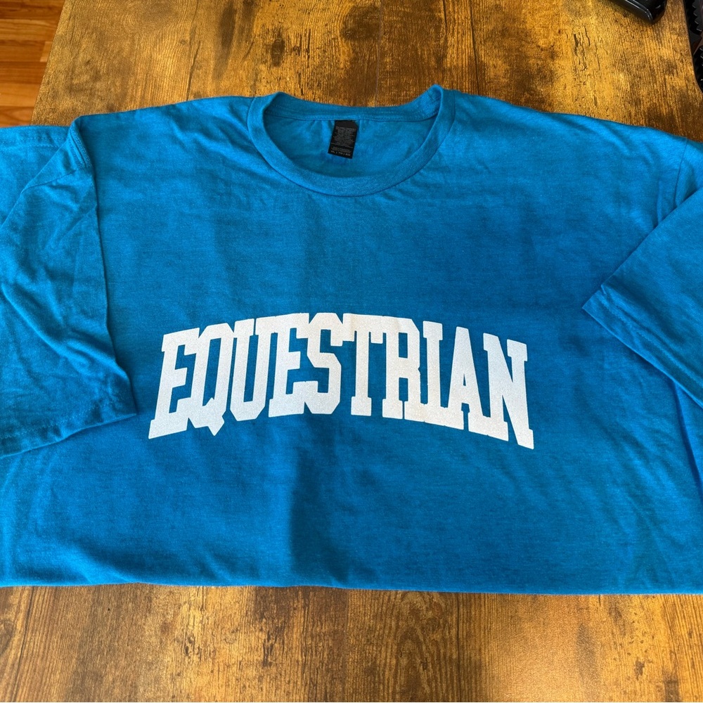 Blue Equestrian Glitter Tshirt